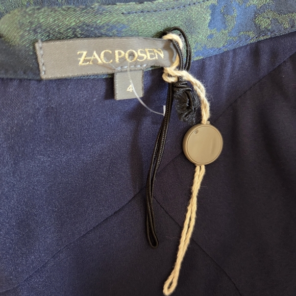 Zac Posen Vintage Jacquard Printed Mermaid Pinup Feminine Knee Skirt Size 4 - Picture 12 of 13